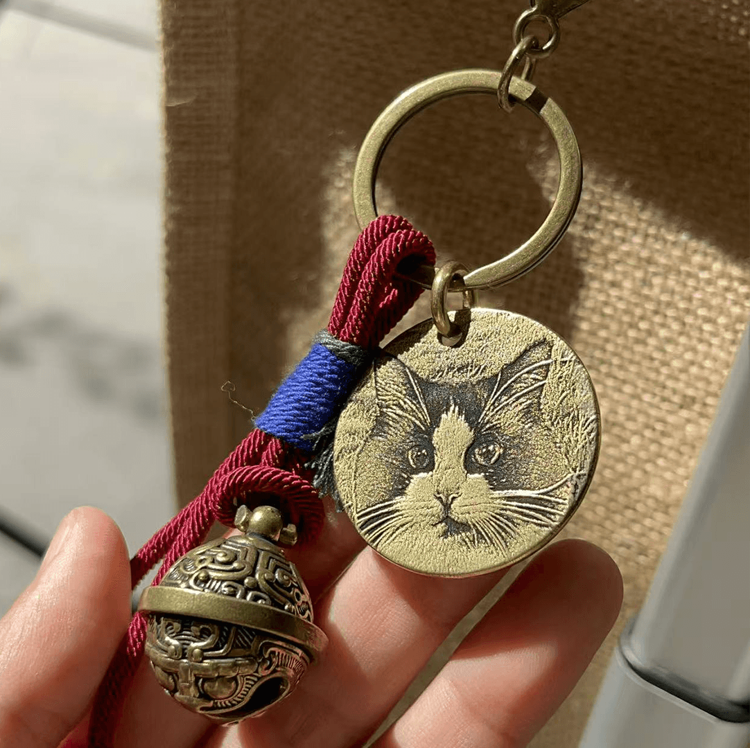 💎 Custom Bronze Pendant with Tibetan Style Lion Bell 🕉️ - mogumark