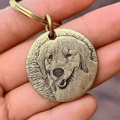 Custom Bronze Engraved Pendant （Circle） - mogumark