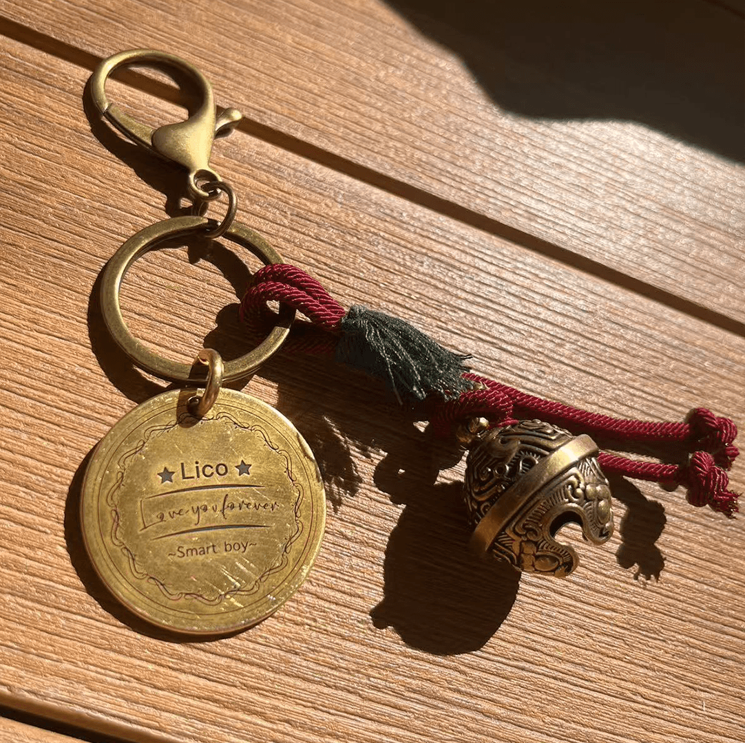 💎 Custom Bronze Pendant with Tibetan Style Lion Bell 🕉️ - mogumark